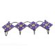 Navy Blue And Yellow Ceramic Floral Tiles Hooks